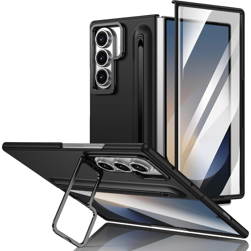 GENERICO - Funda Premium Resistente Soporte Compatible Samsung Z Fold 7 Negro