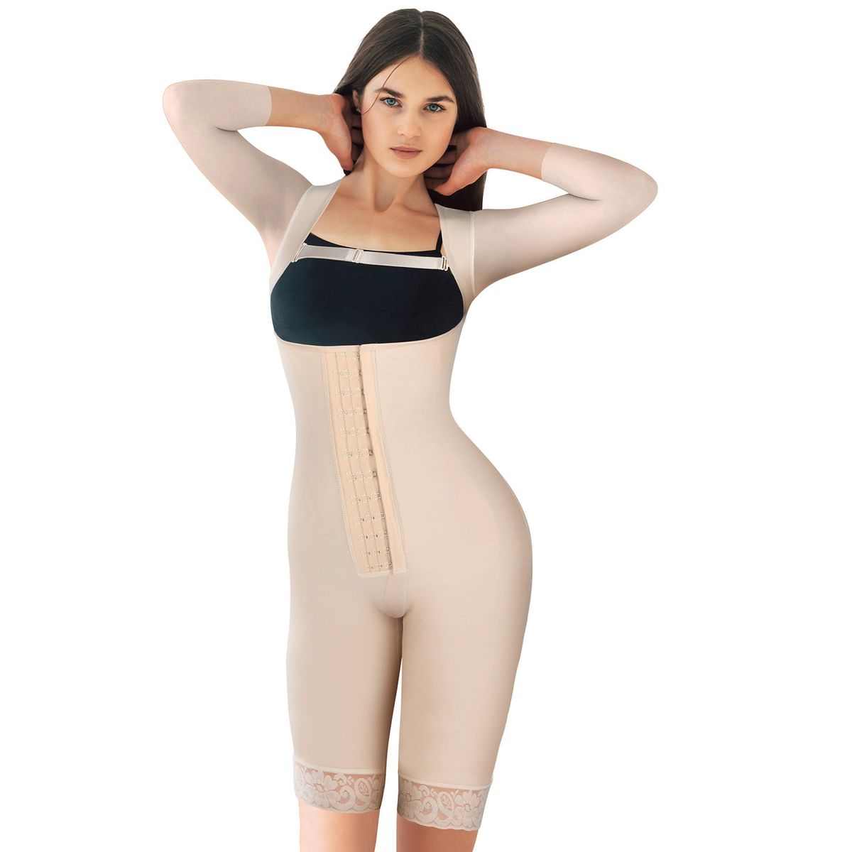 FAJAS TUFIT - Faja Larga Strapless Con Mangas F - 3407  FAJAS TUFIT