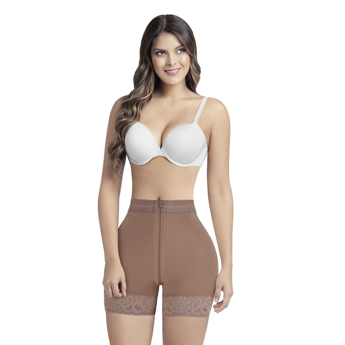 FAJAS TUFIT - Panty Short Con Cierre Frontal - Cola Invisible S - 009 FAJAS TUFIT