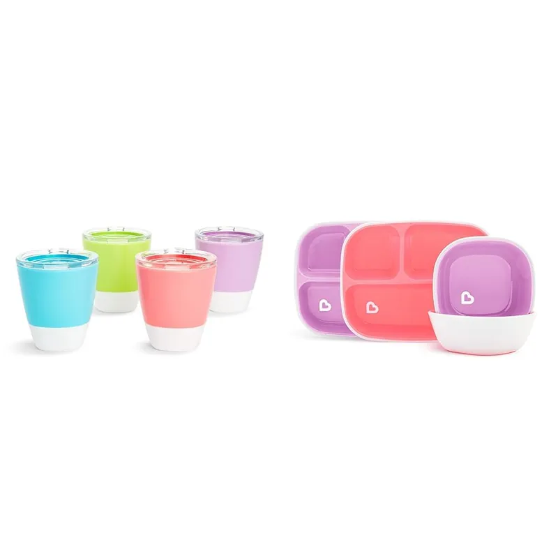 MUNCHKIN - Munchkin® Splash™ Tazas y Set de Comedor Infantil 4 pzas