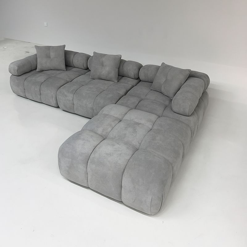 GENERICO - SALA MODULAR DE LUJO ESTILO MONACO GRIS ANTIFLUIDOS Y PET FRIENDLY