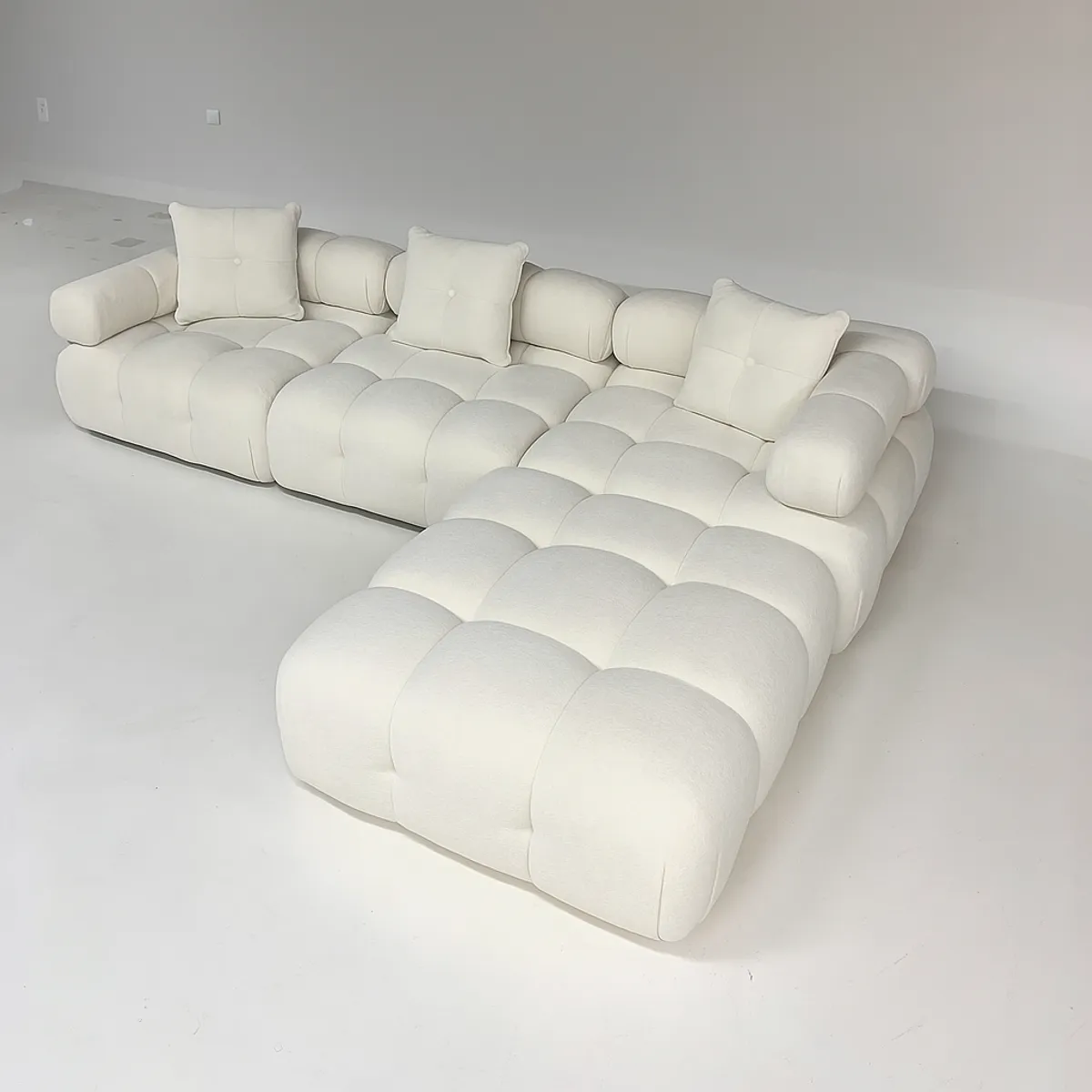 GENERICO - SALA MODULAR DE LUJO ESTILO MONACO CREMA ANTIFLUIDOS Y PET FRIENDLY