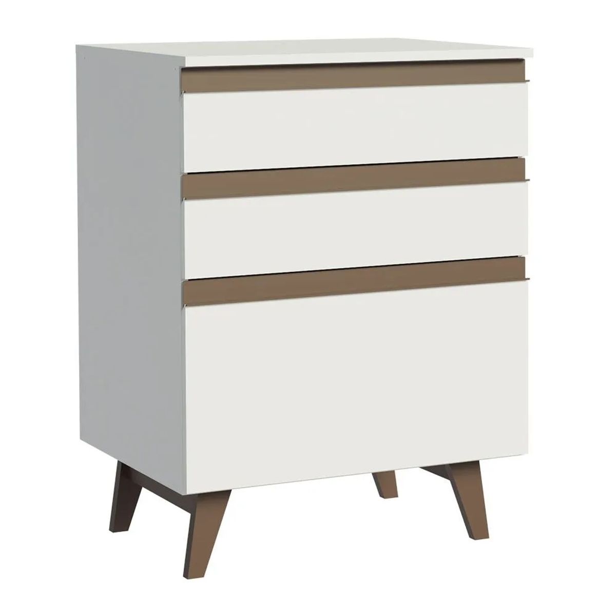 MADESA - Mueble de Cocina Bajo Reims 60 cm 3 Cajones Blanco