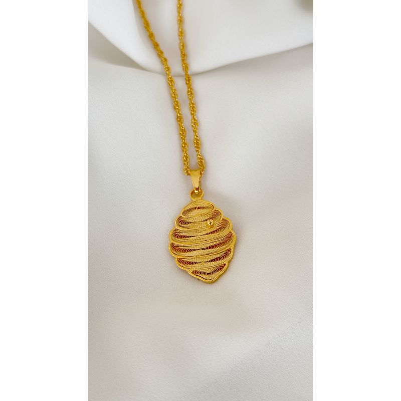 GENERICO - Collar en bronce con baño en oro de 24kt - Ambrosia