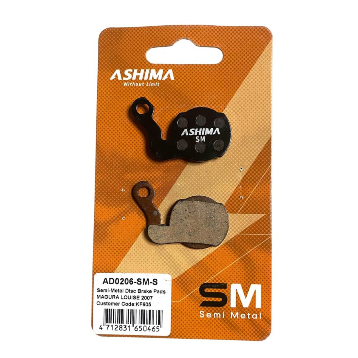 GENERICO - Pastilla De Freno Ashima AD0206 Magura Louise SemiMetalica