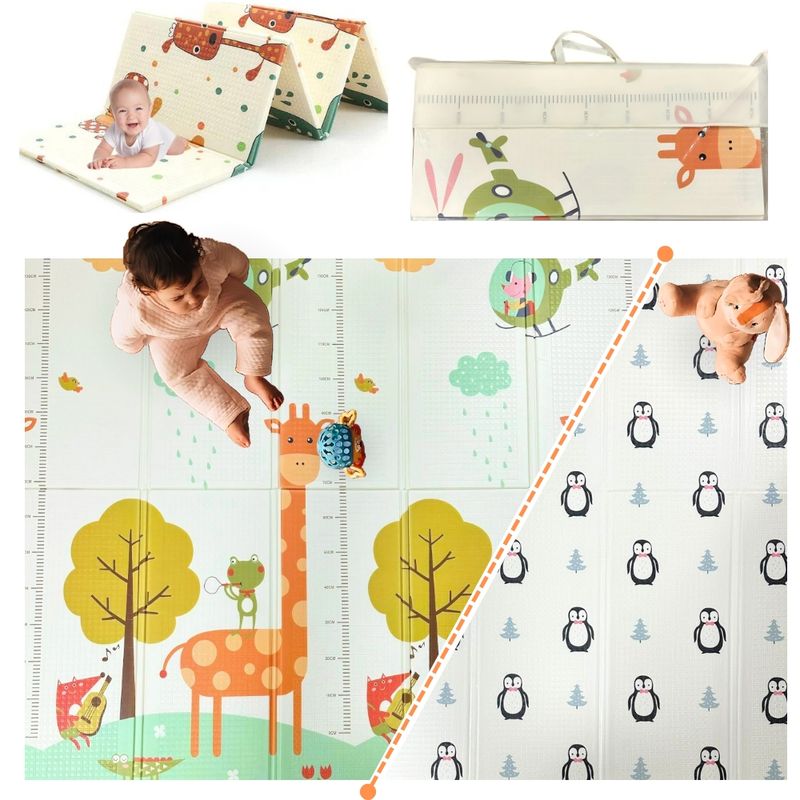 AMERICAN GENERICS - Alfombra Tapete De Juego Gateo Para Bebe Plegable Reversible