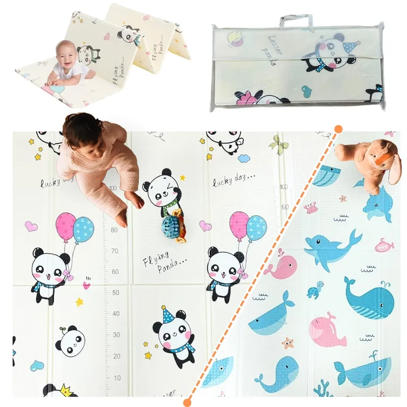 AMERICAN GENERICS - Alfombra Tapete De Juego Gateo Para Bebe Plegable Reversible