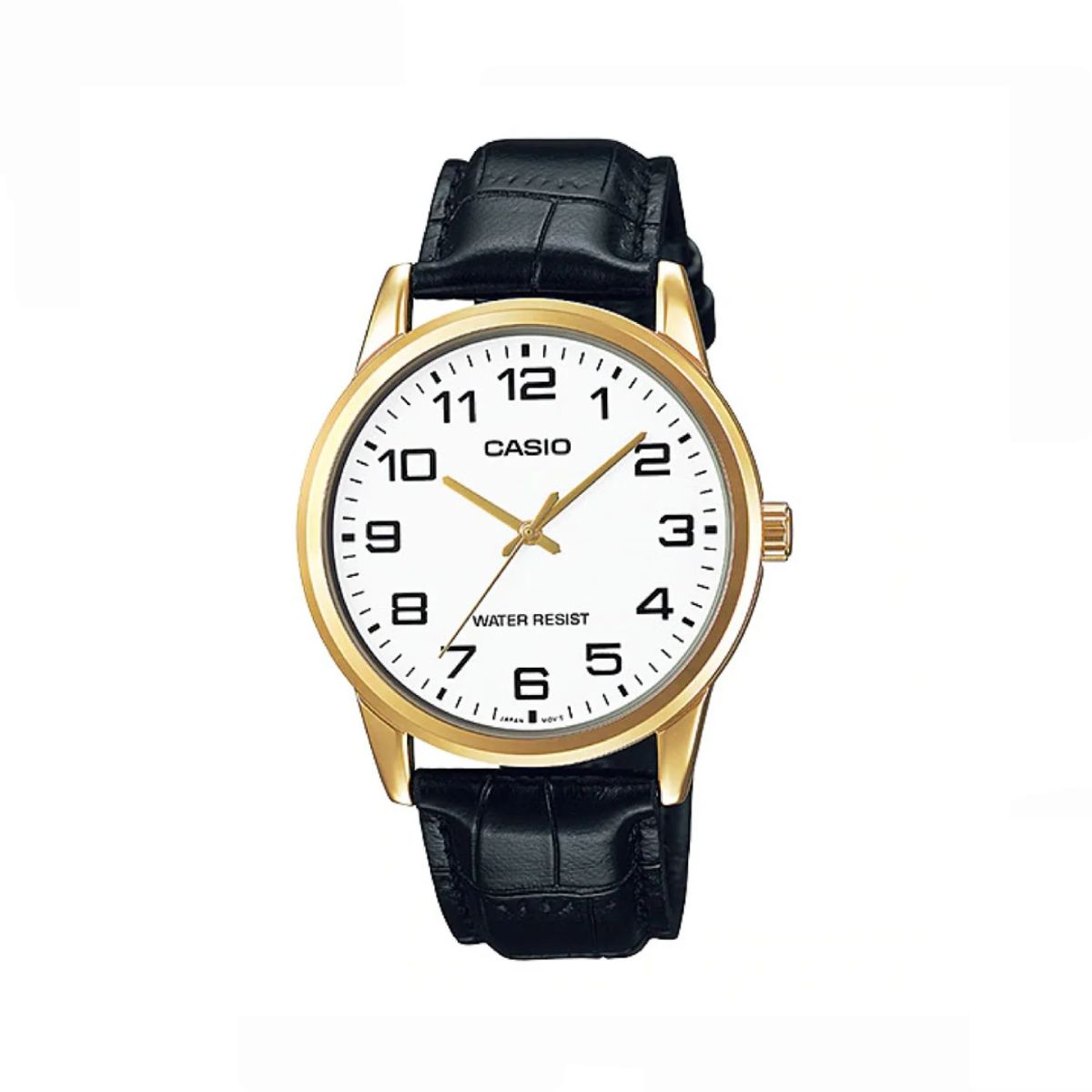 CASIO - Reloj Casio Para Hombre Elegante MTP-V001GL-7B Negro Con Esfera Blanca