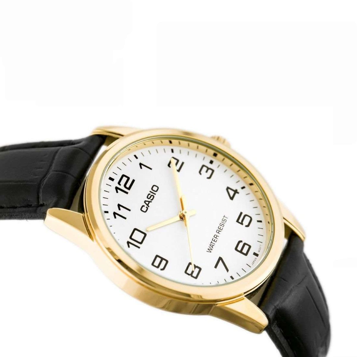 CASIO - Reloj Casio Para Hombre Elegante MTP-V001GL-7B Negro Con Esfera Blanca