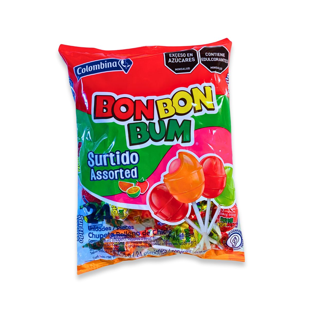 COLOMBINA - Bon Bon Bum Surtido - Bolsa X 24 Und