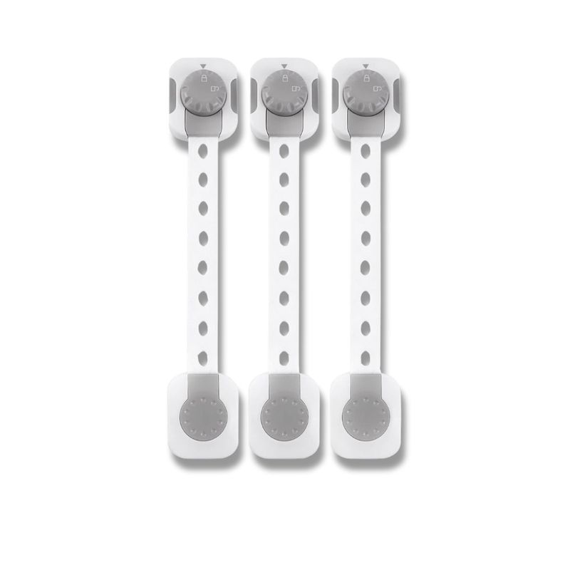 AMERICAN GENERICS - Broches De Seguridad Para Puertas Y Cajones Doble Seguro X3