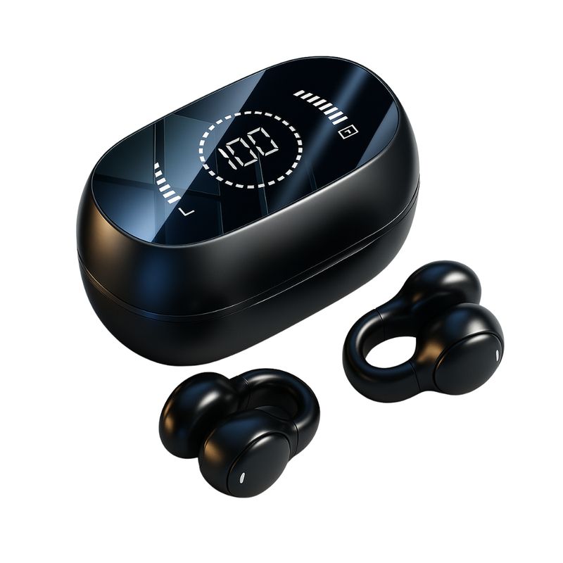 TECNOHOGAR JS - Audifonos Auricular Clip Bluetooth Inalámbrico M47 Led