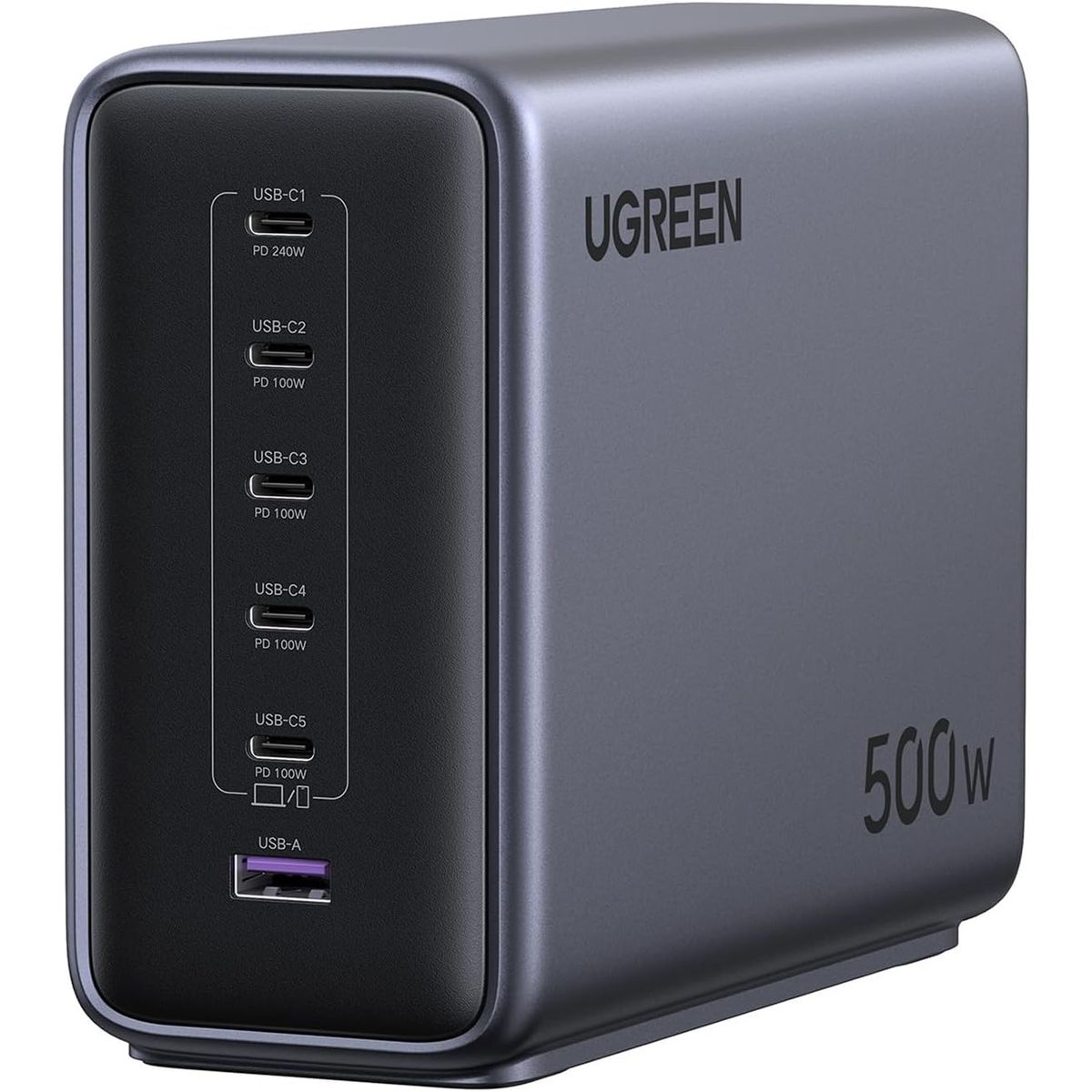 UGREEN - Estación De Carga Rápida Gan De 500w 6 Puertos Ugreen