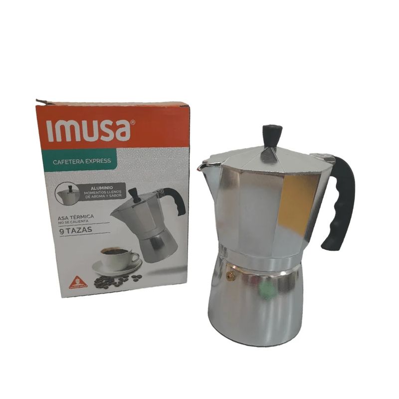IMUSA - Cafetera Express de Aluminio Imusa 9 Tazas Natural