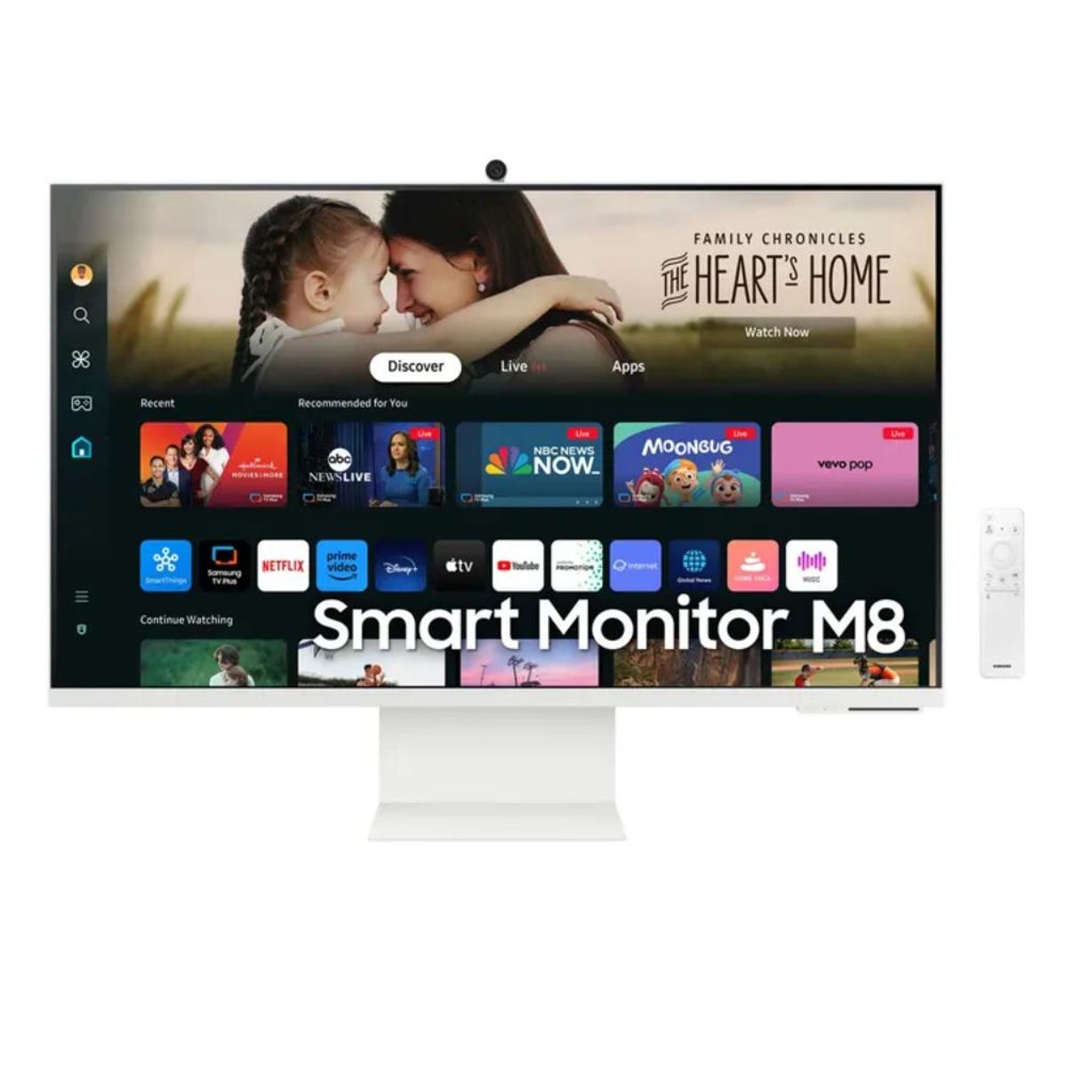 SAMSUNG - Monitor Samsung Smart M8 32” 4K UHD VA con WiFi Bluetooth y Cámara Integrada