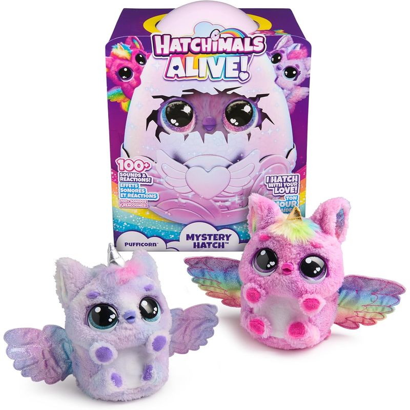 SPIN MASTER - Muñeco Interactivo Hatchimals Alive Mystery Hatch Pufficorn