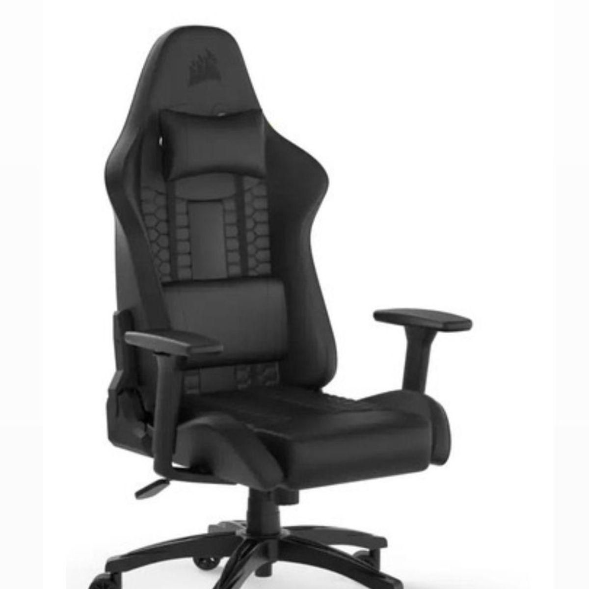 CORSAIR - Silla Gamer Corsair TC100 Polipiel Negro Ergonómica Reclinable