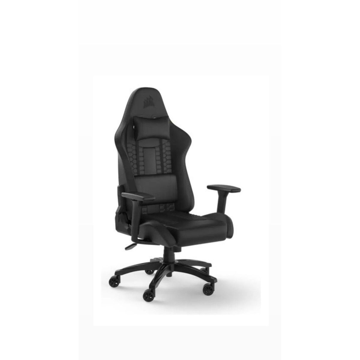 CORSAIR - Silla Gamer Corsair TC100 Polipiel Negro Ergonómica Reclinable