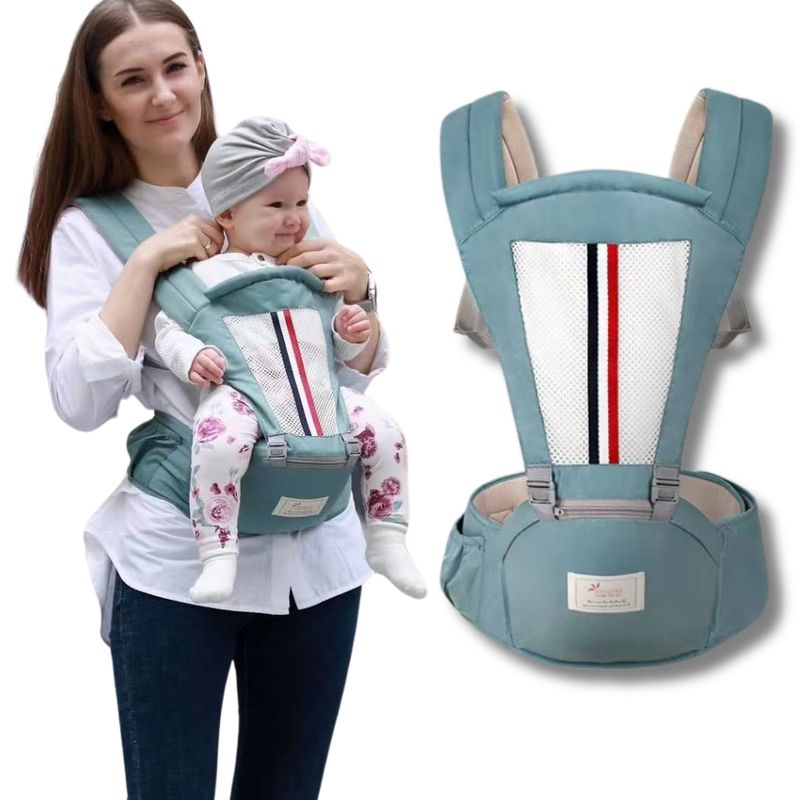 AMERICAN GENERICS - Cargador Silla Asiento Ergonomico Canguro Porta Bebe 3 En 1