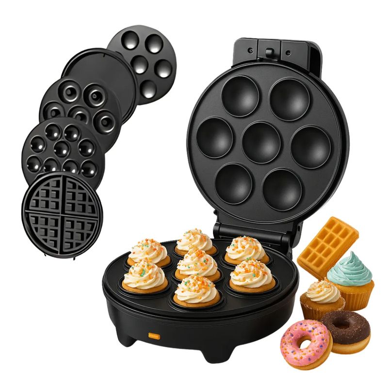 TECNOHOGAR JS - Waflera Electrica 5 En 1 Sokany Original Donas Muffins 08093