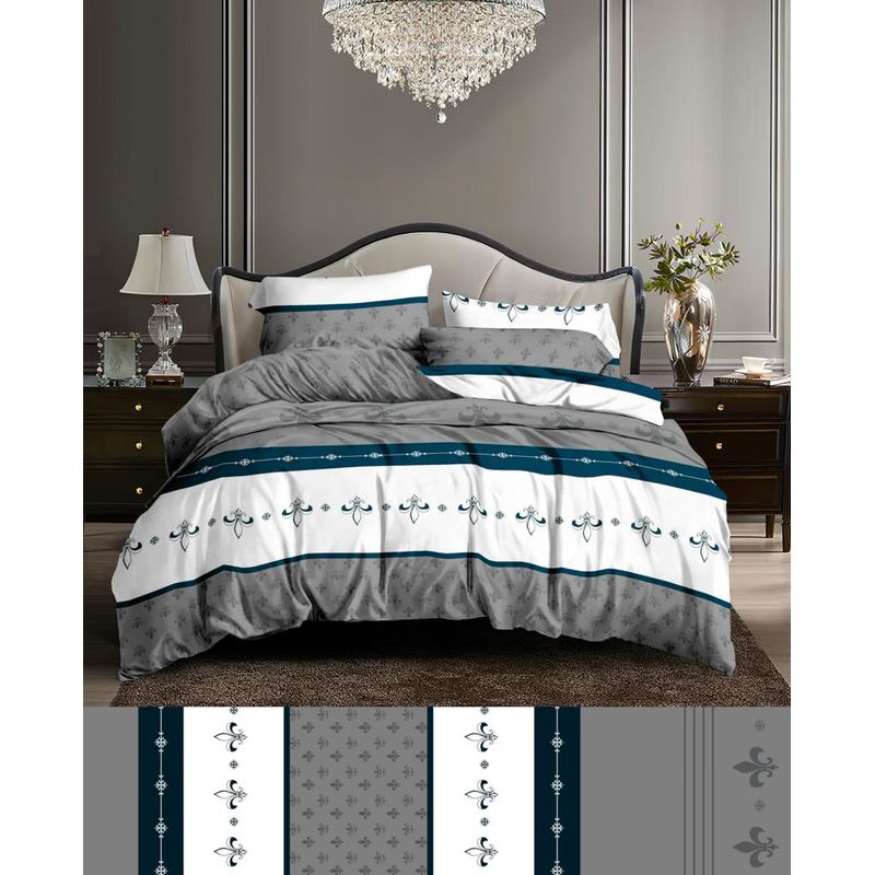 SIRENITAS - Juego de sabanas Cama King Gris Elegante