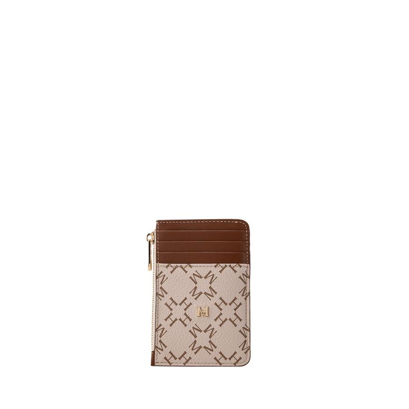MARIO HERNANDEZ - Tarjetero 8 Tarjetas Con Zip Beige Primario Básico