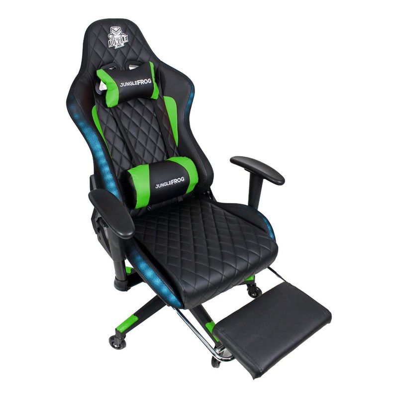 GENERICO - Silla Gamer Junglefrog Diamond Pro RGB con Parlantes y Reposapiés
