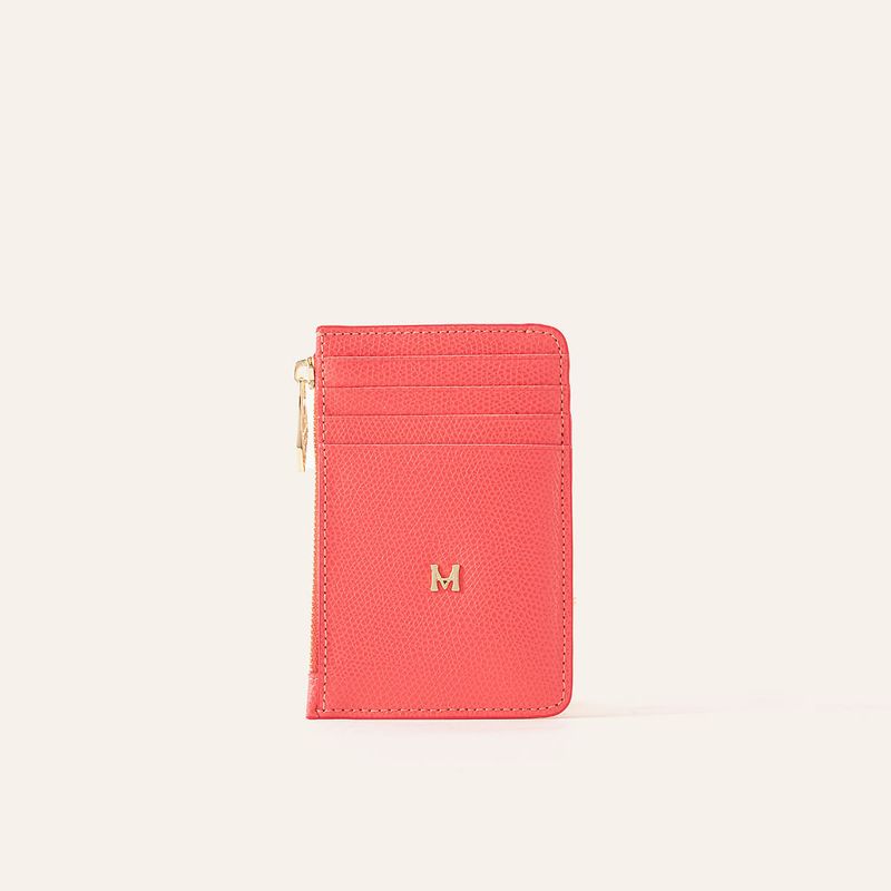 MARIO HERNANDEZ - Tarjetero 8 Tarjetas Con Zip Rosa Fontana