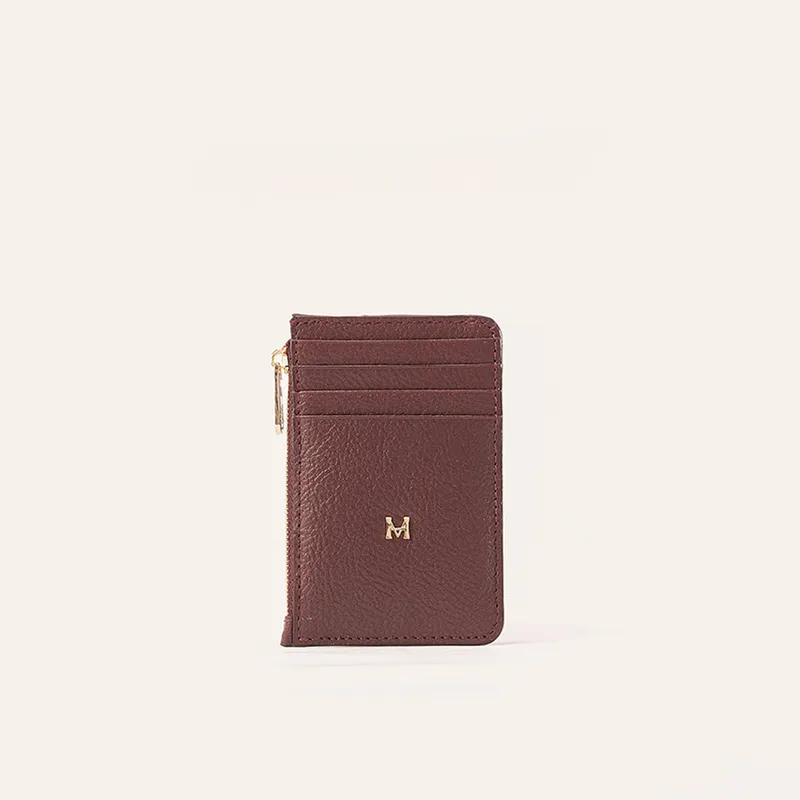 MARIO HERNANDEZ - Tarjetero 8 Tarjetas Con Zip Borgoña Sur