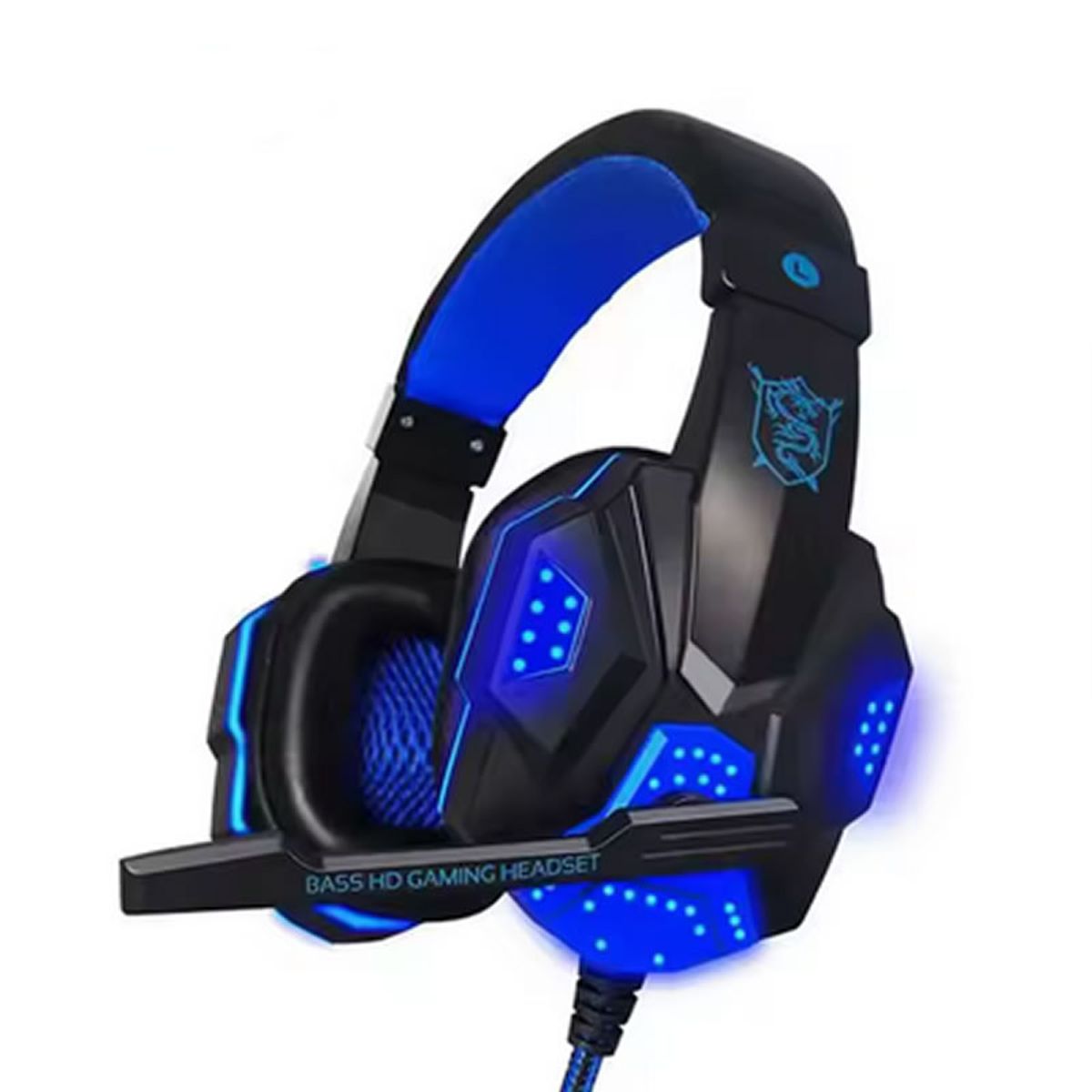 GENERICO - Audifonos Diadema Gamer SY830 Auriculares Pc Luces Led Azul