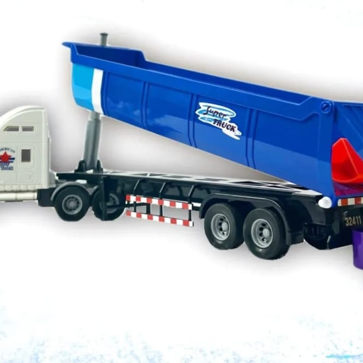 GENERICO - Volqueta de juguete a escala 136 de impulso en plastico