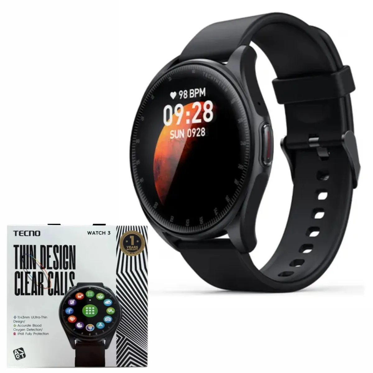 TECNO MOBILE - Reloj Tecno Watch 3 Sport 1.39 Ip68