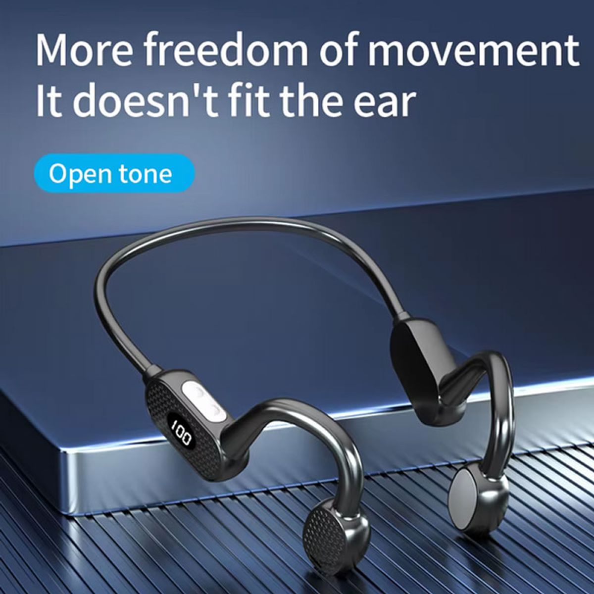 GENERICO - Audifonos Conduccion Osea Recargable Auriculares Deportivos
