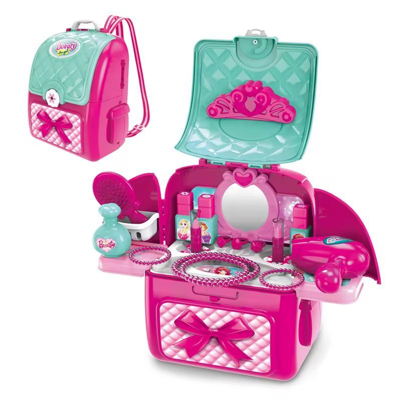 GENERICO - Morral  2 en 1 Desarmable Tocador Rosado Nuevo