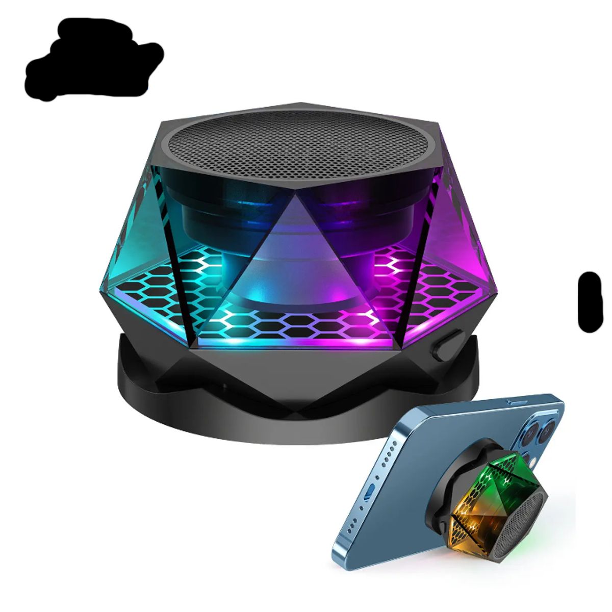 GENERICO - Mini Parlante Altavoz Magnético Portátil Bluetooth Celular