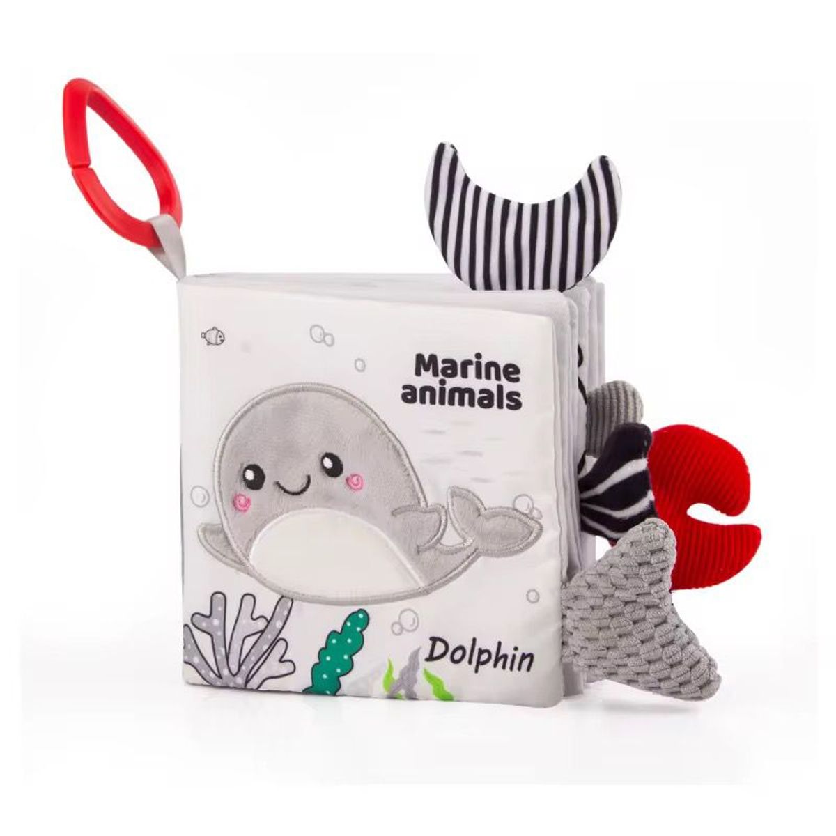 GENERICO - Libro Sensorial De Tela Con Colitas De Estimulación Marine