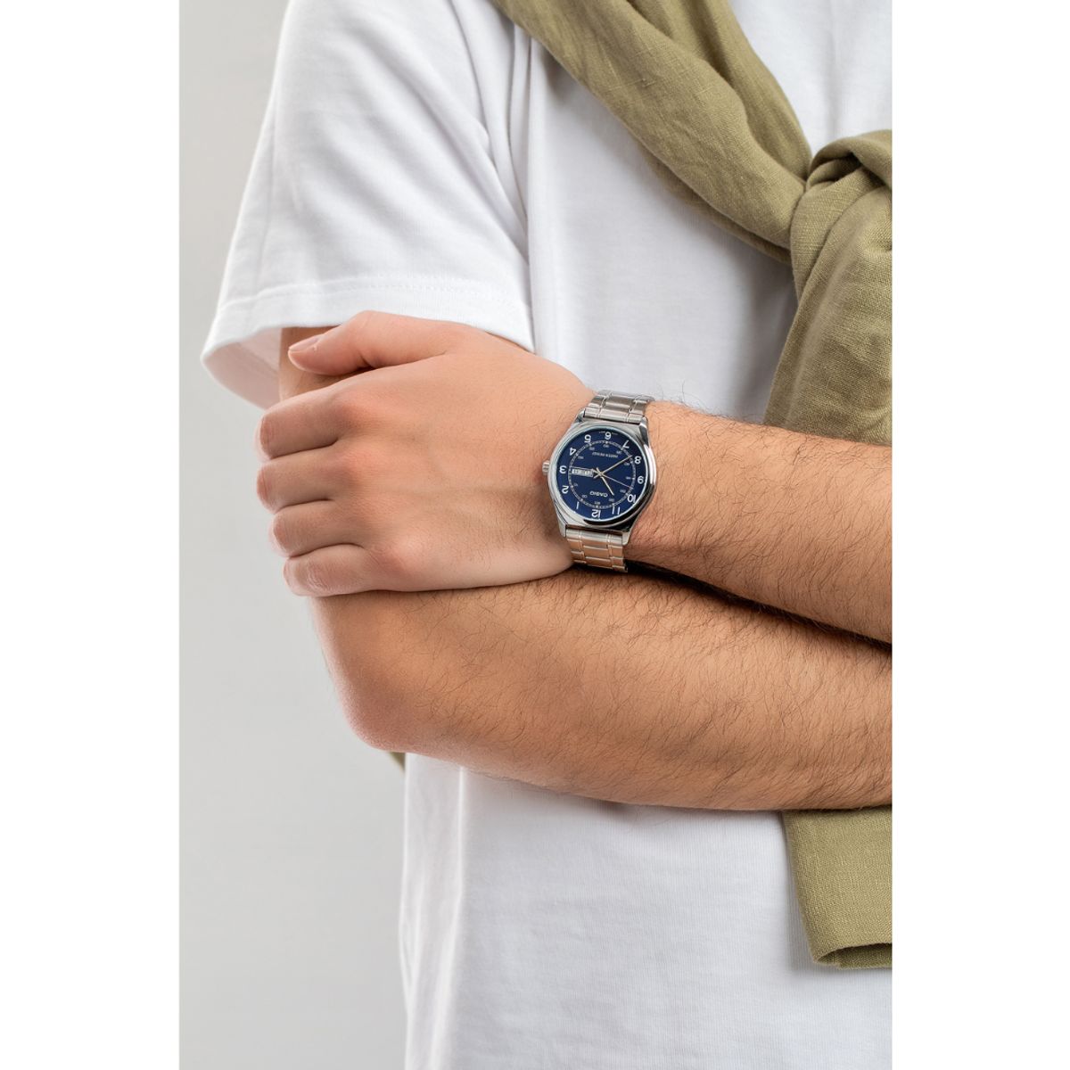 CASIO - Reloj Casio MTP-V006D-2B Azul Para Caballero