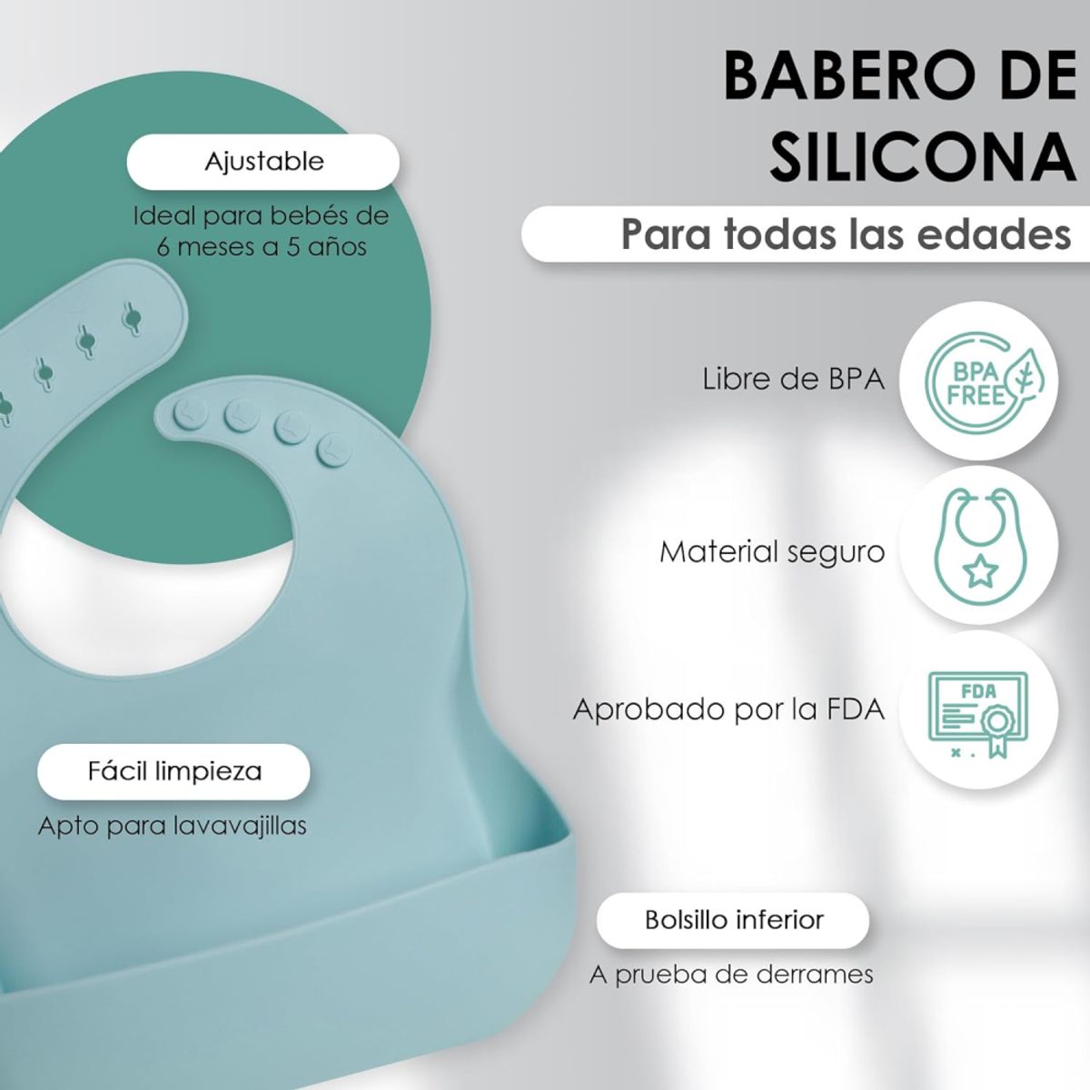 COLME TECHNOLOGY HOME - Set Vajilla En Silicona Para Bebe Cubiertos 5 Piezas Sin Bpa