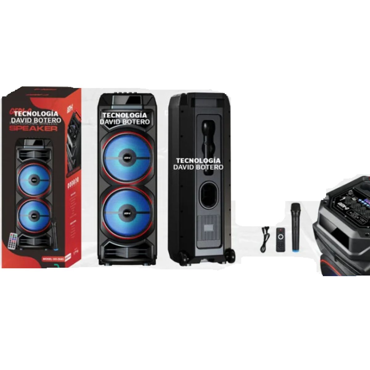 GENERICO - Parlante cabina Bluetooth Portatil 8* 2 pulgadas GD-2885