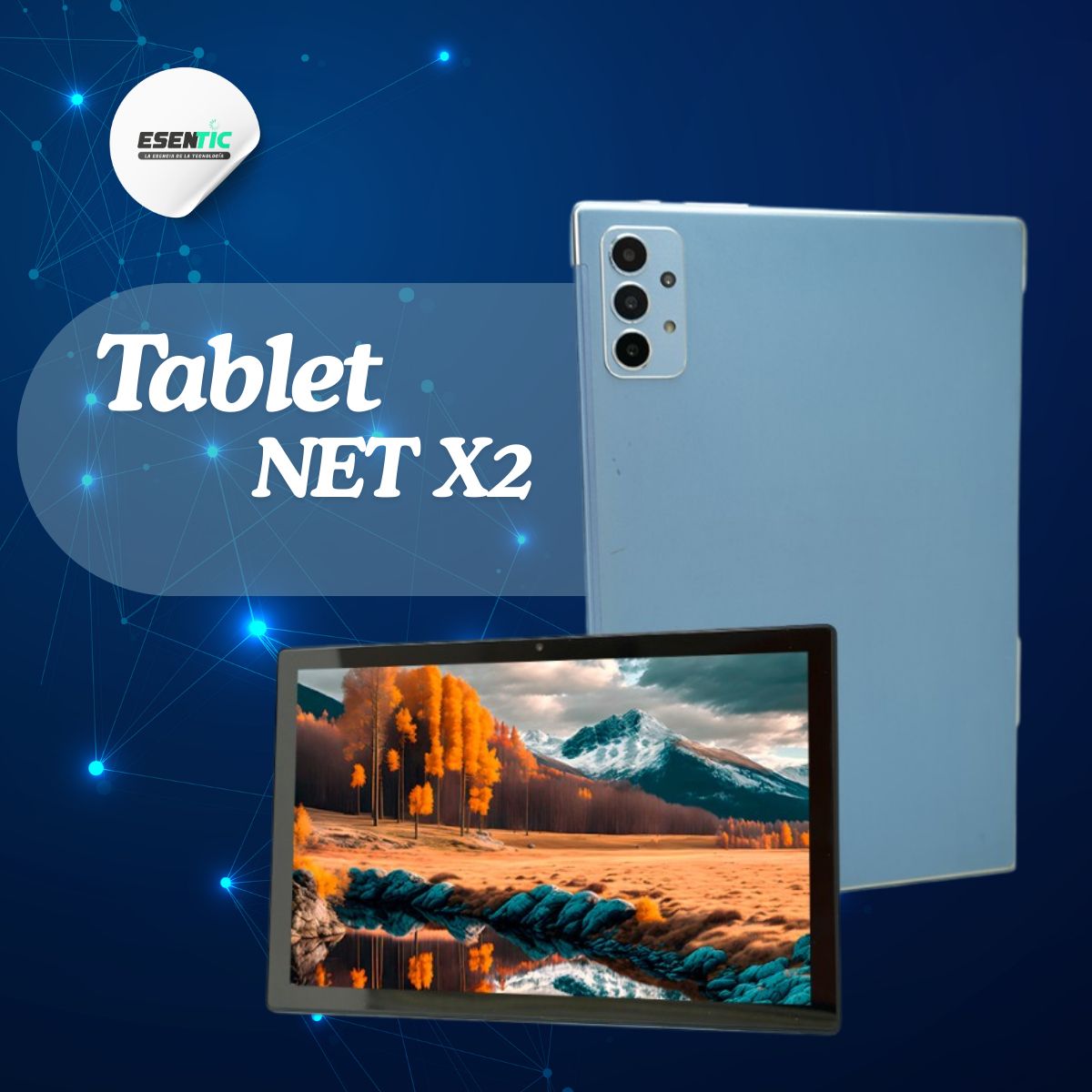 KRONO - Tablet Net X2 10 Hd 8gb Ram 64gb Android 14 5000mah Azul Metálico