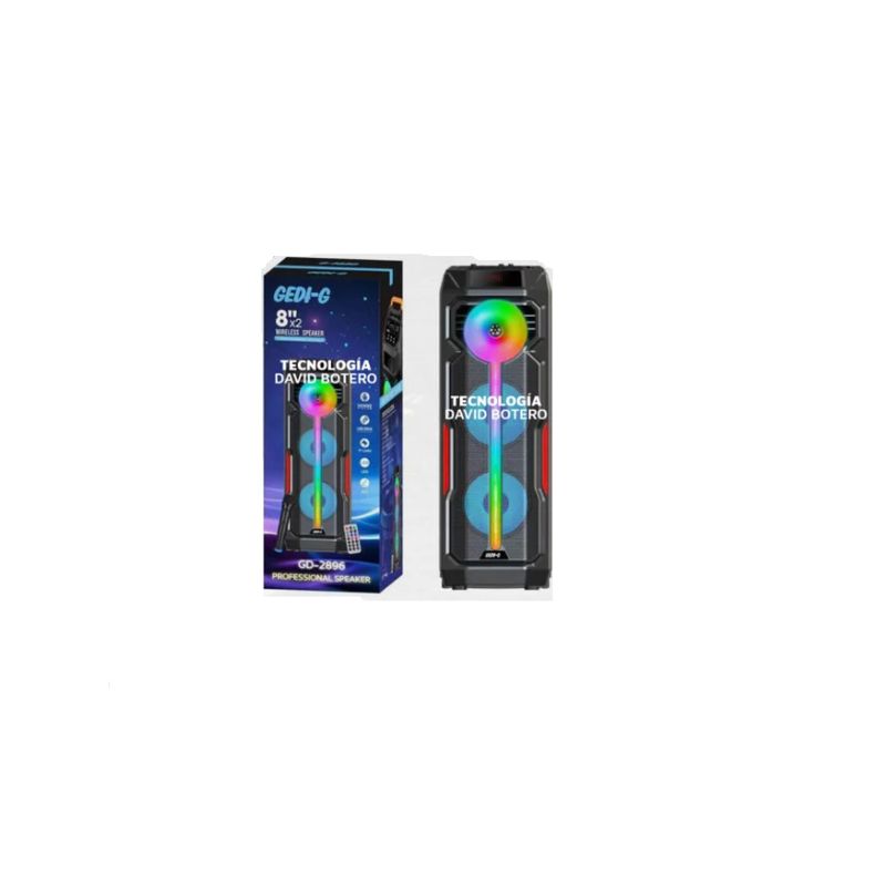 GENERICO - Parlante cabina Bluetooth Portatil 8* 2 pulgadas GD-2896