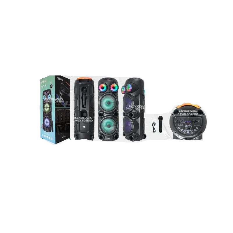GENERICO - Parlante cabina Bluetooth Portatil 8* 2 pulgadas GD-2880