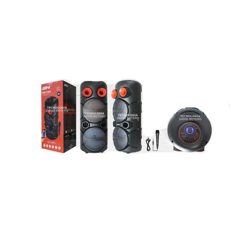 GENERICO - Parlante cabina Bluetooth Portatil 8* 2 pulgadas GD-2893