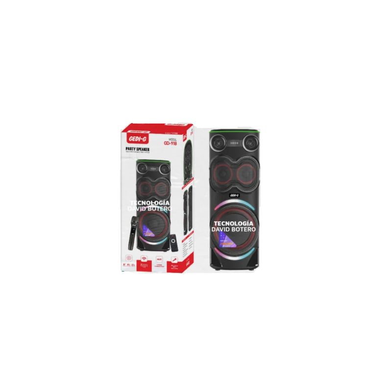 GENERICO - Parlante cabina Bluetooth Portatil 8 pulgadas GD-918