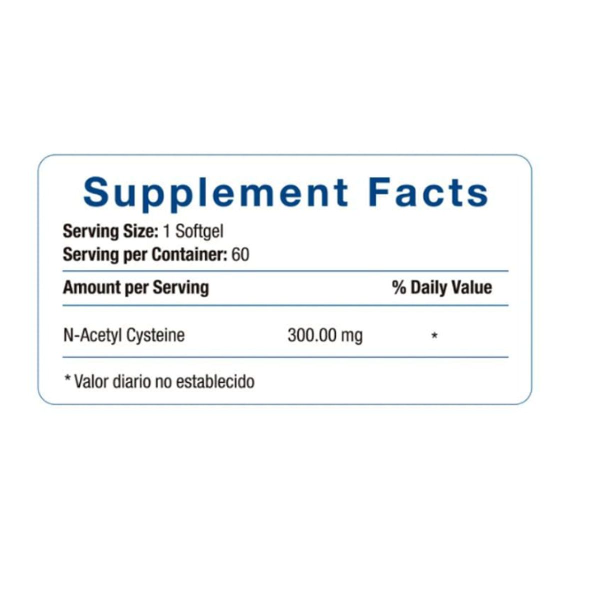 NATURAL SYSTEM - N-ACETYL CYSTEINE X 60 CAPSULAS BLANDAS