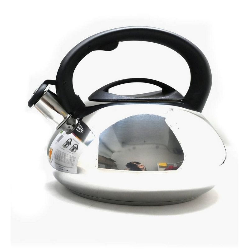 PRESS - Tetera Hervidora De Agua Con Silbido Acero Inox 3 Lt Press Plateado