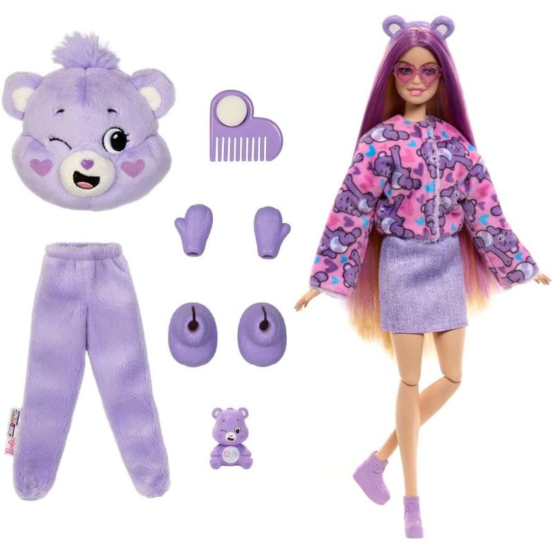 BARBIE - Muñeca Barbie Cutie Reveal Care Bears Osito Cariñoso Morada