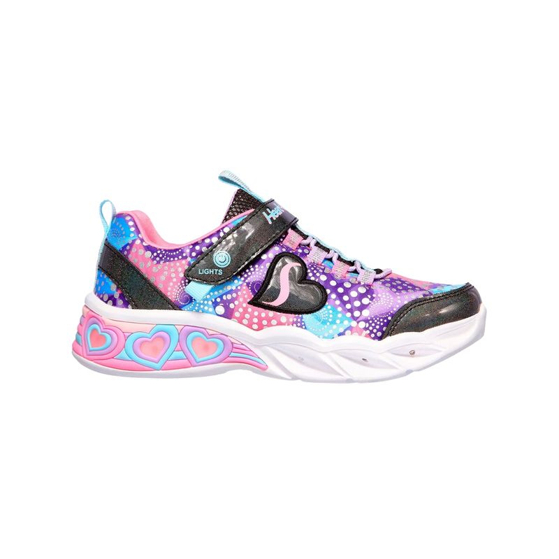 SKECHERS - Tenis Skechers Wrapped Midsole - Negro Multicolor Para Niños