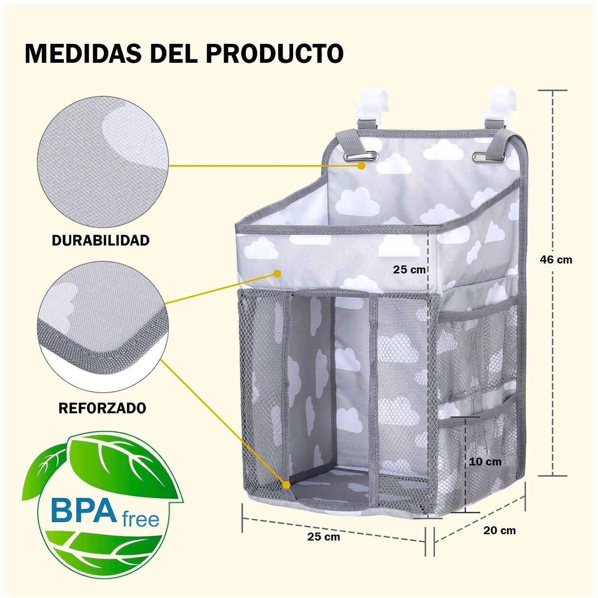 ONE PIXEL - Organizador De Pañales Para Bebé Almacenamiento Plegable