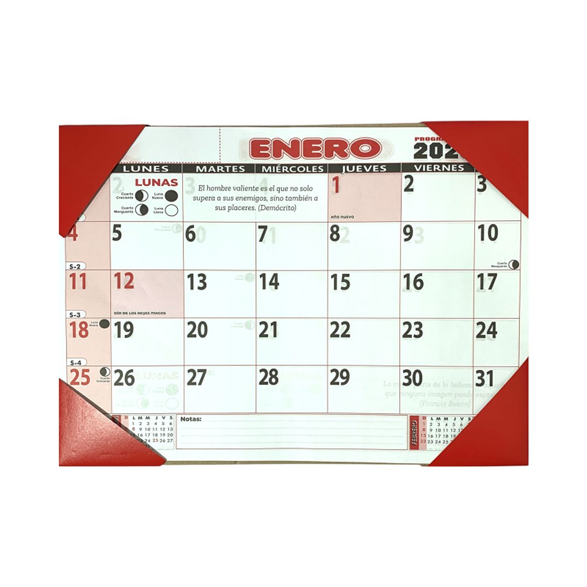 GENERICO - Calendario Programador Planeador 2026 Punteras 34x24cm